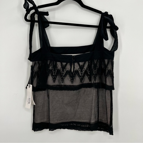 NWT St.Roche Cloud Top Floral Lace Blouse Top Tie Strap Layered Gothic 6 - Picture 6 of 10